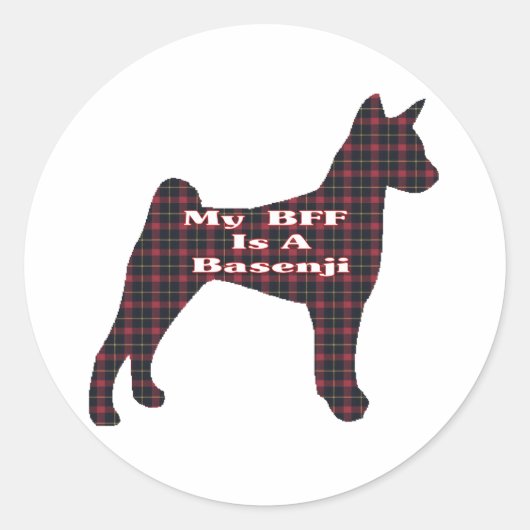 Rond Sticker BFF Basenji (Devant)