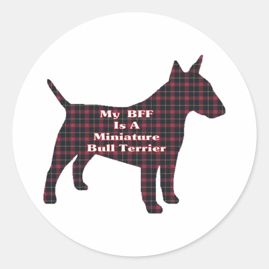 Rond Sticker BFF de Taureau Miniature (Devant)