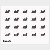 Rond Sticker BFF Lhasa Apso (Feuille)