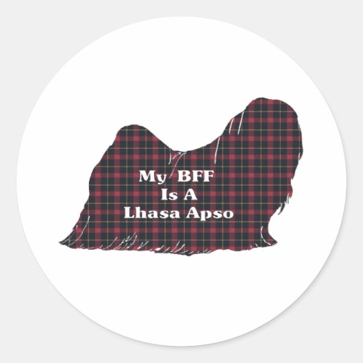 Rond Sticker BFF Lhasa Apso (Devant)