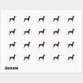 Rond Sticker BFF Terrier de Manchester (Feuille)