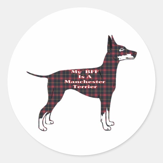 Rond Sticker BFF Terrier de Manchester (Devant)