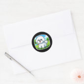 Rond Sticker Bichon Frise (Enveloppe)