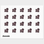 Rond Sticker Bichon Frise BFF (Feuille)