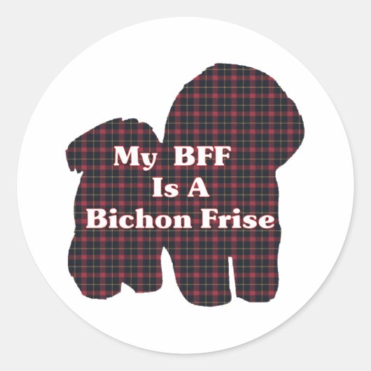Rond Sticker Bichon Frise BFF (Devant)