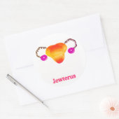 Rond Sticker bijoutier lesbien II (Enveloppe)