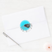 Rond Sticker Black Cartoon Spider (Enveloppe)