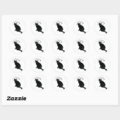 Rond Sticker Black Cat Stars (Feuille)