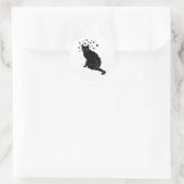 Rond Sticker Black Cat Stars (Sac)