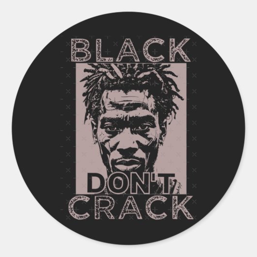 Rond Sticker Black Don't Crack 8 (Devant)
