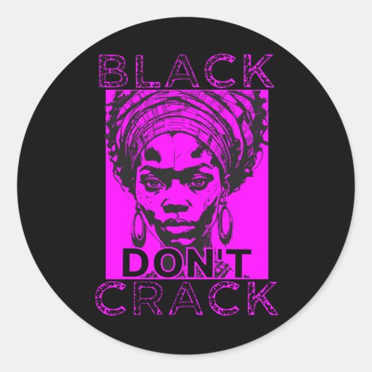 Rond Sticker Black Don't Crack 9 (Devant)