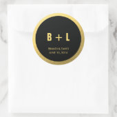 Rond Sticker Black + Gold | MARIAGE (Sac)