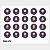 Rond Sticker "Black Orchid Fairy" (Feuille)