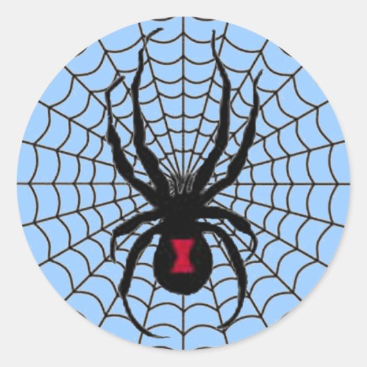 Rond Sticker Black Widow Spider (Devant)