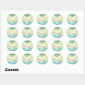Rond Sticker blanc Angel Lumière (Feuille)