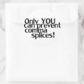 Rond Sticker blanc 'Comma Splices' (Sac)