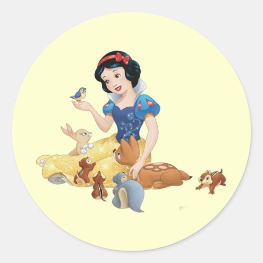 Rond Sticker blanc neige (Devant)