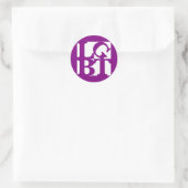 Rond Sticker blanc Pop Round LGBT (Sac)