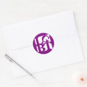 Rond Sticker blanc Pop Round LGBT (Enveloppe)