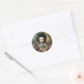 Rond Sticker "Blanche Neige et ses amis animaux" (Enveloppe)