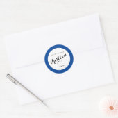 Rond Sticker bleu 13ème Anniversaire Classic Round (Enveloppe)