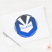 Rond Sticker bleu DJDT Grand (Enveloppe)