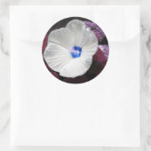Rond Sticker bleu Hibiscus - Personnalisable (Sac)