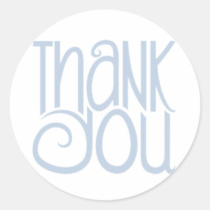 Rond Sticker bleu Merci