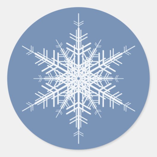 Rond Sticker bleu neige (Devant)