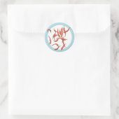 Rond Sticker bleu rouge Hot Chillies (Sac)