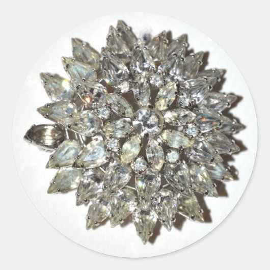 Rond Sticker Bling Rockabilly Starburst Vintage Brooch (Devant)