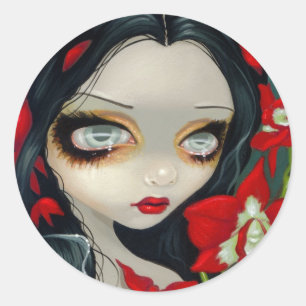 Rond Sticker "Blood Orchid"