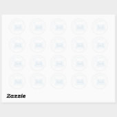 Rond Sticker Blue Bounce House "Let's Bounce" (Feuille)
