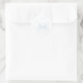 Rond Sticker Blue Bounce House "Let's Bounce" (Sac)