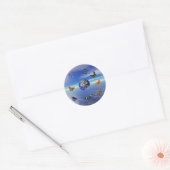 Rond Sticker Blue Earth Butterflies (Enveloppe)