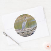Rond sticker Blue Heron (Enveloppe)