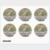 Rond sticker Blue Heron (Feuille)