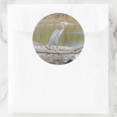 Rond sticker Blue Heron (Sac)