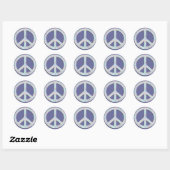 Rond Sticker Blues Peace (Feuille)