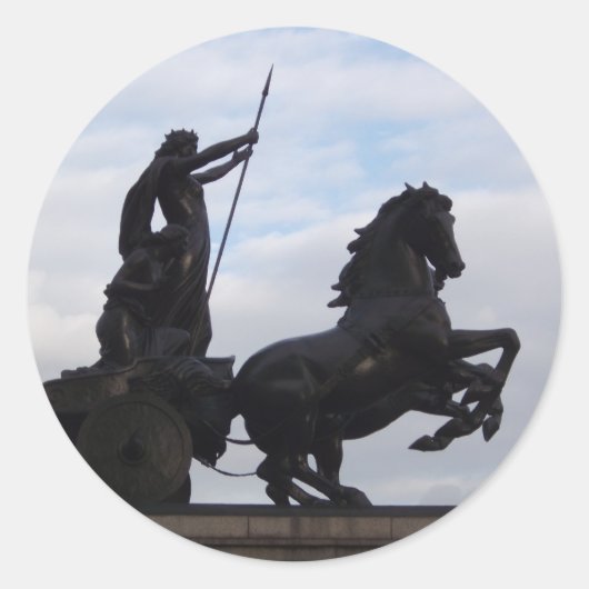 Rond Sticker Boadicea Statue (Devant)