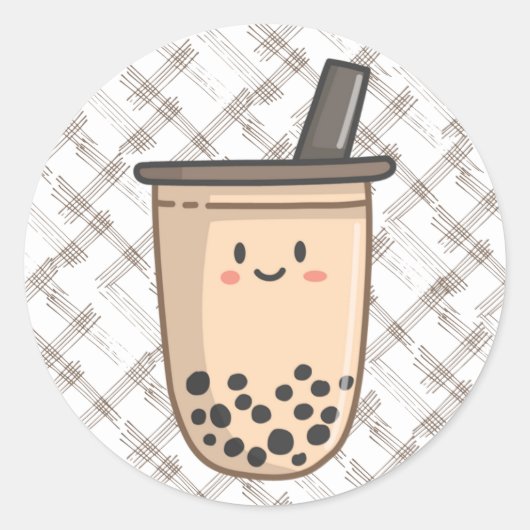 Rond Sticker Boba-Tea (Devant)
