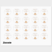Rond Sticker Boho Fall Citrouille Merci Favoriser (Feuille)
