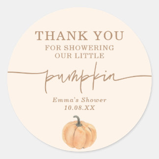 Rond Sticker Boho Fall Citrouille Merci Favoriser