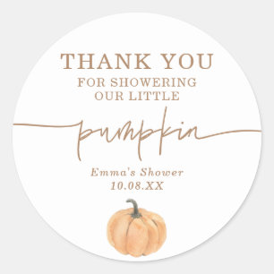 Rond Sticker Boho Fall Citrouille Merci Favoriser