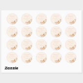 Rond Sticker Boho Fall Citrouille Merci Favoriser (Feuille)