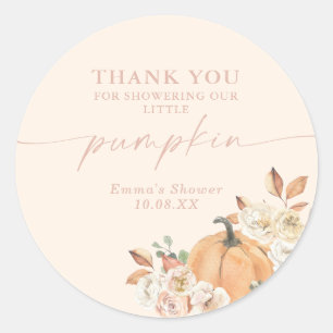Rond Sticker Boho Fall Citrouille Merci Favoriser