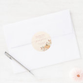 Rond Sticker Boho Fall Citrouille Merci Favoriser (Enveloppe)