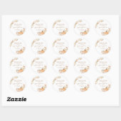 Rond Sticker Boho Fall Citrouille Merci Favoriser (Feuille)