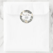 Rond Sticker Boho Green Sage Wild One Merci (Sac)