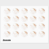 Rond Sticker Boho Merci Favor (Feuille)